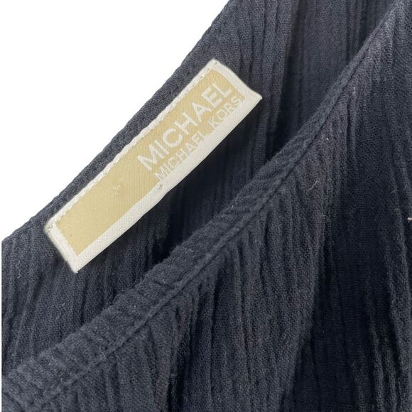 Michael Kors Black Cotton One Shoulder Layer Dress Size S - Picture 8 of 9